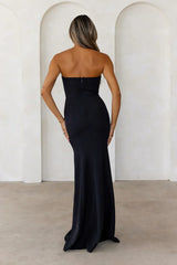 Desire Night Strapless Maxi Dress Black