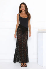 Effortlessly Lace Maxi Dress Black