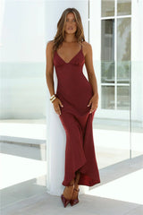 Enchanted Glow Maxi Dress Burgundy