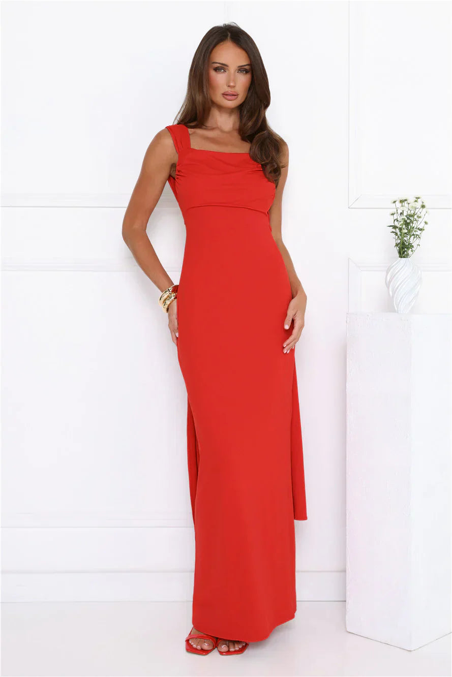 Crimson Crush Maxi Dress Red