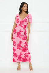 Ambrosia Mesh Maxi Dress Pink