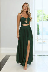 Dance Under Rain Maxi Dress Emerald