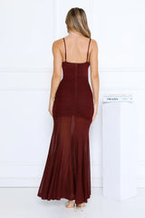 Chiciest Energy Maxi Dress Burgundy