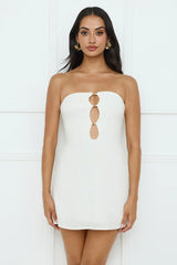 Coconut Love Strapless Mini Dress White