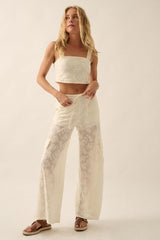 Tinsley Floral Lace crop