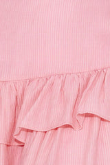Dragon Fruit Slice One Shoulder Mini Dress Pink