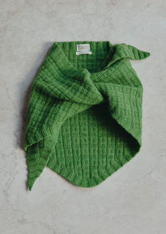 Knitted Wool Bandana | Garden Green