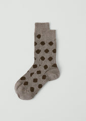 Maria La Rosa Spot Socks | Taupe/Mocha