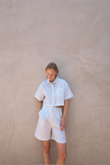 LINEN BLEND SHORT SLEEVE SHIRT