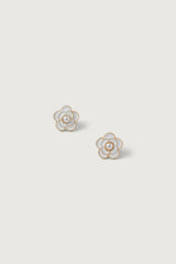 FLOWER EARRING WITH PEARL