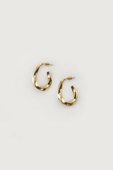 ABSTRACT OPEN HOOP EARRING
