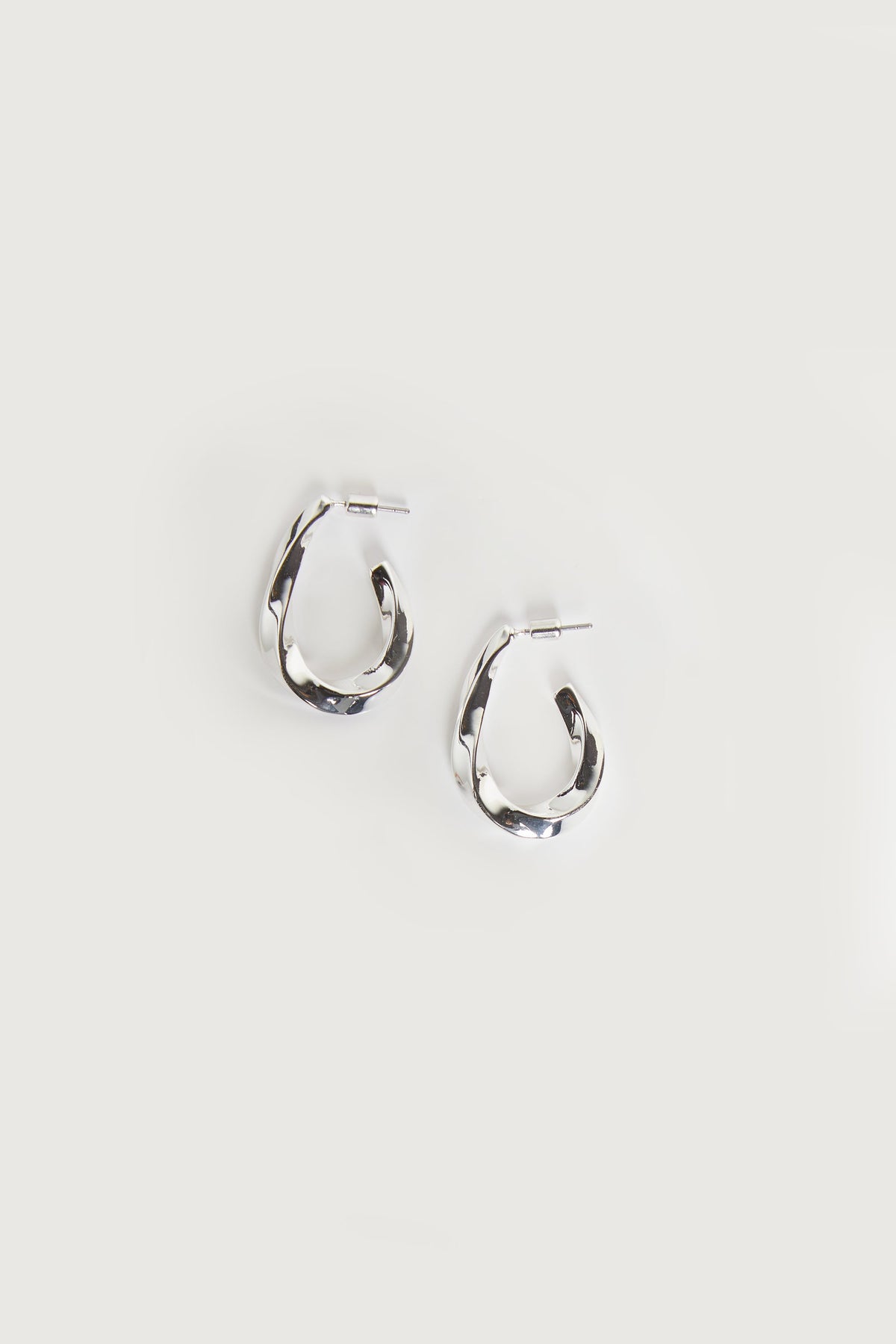 ABSTRACT OPEN HOOP EARRING