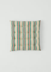 Market Stripe Hand Woven Seat Pad | Basil/Poppy
