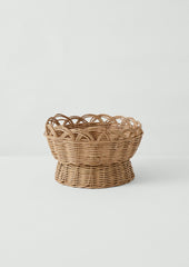 Handwoven Wicker Fruit Bowl | Natural