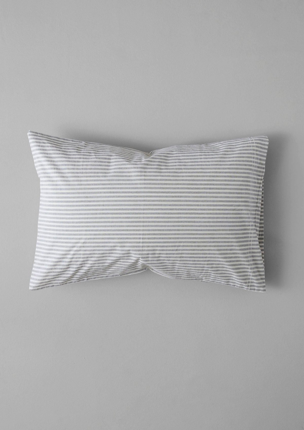 Ticking Stripe Cotton Housewife Pillowcase | Ecru/Graphite