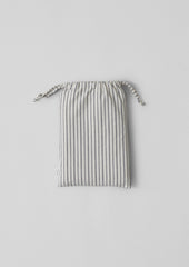 Pyjama Stripe Cotton Oxford Pillowcase | Navy/Ecru