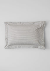 Pyjama Stripe Cotton Oxford Pillowcase | Navy/Ecru