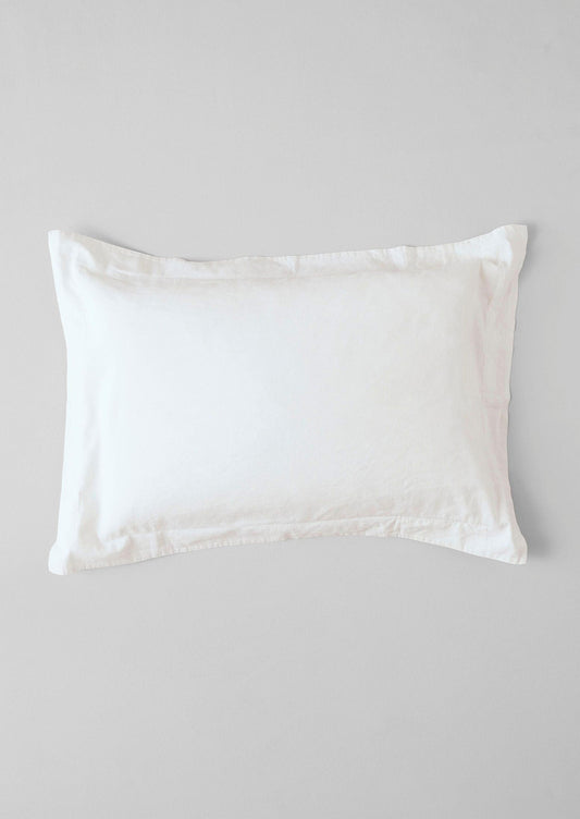 Washed Linen Cotton Oxford Pillowcase Set | Ecru