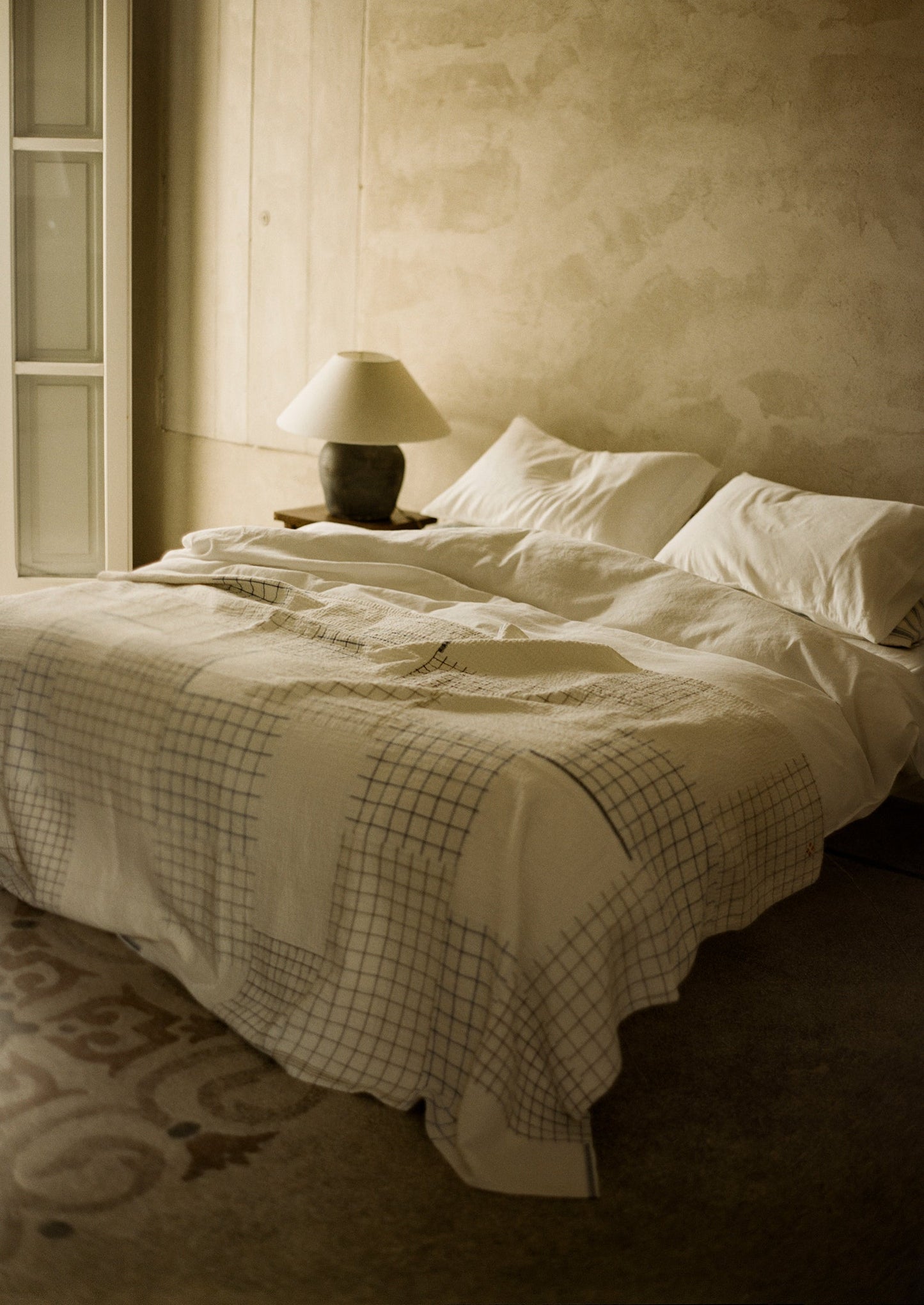Washed Linen Cotton Duvet Cover | Ecru