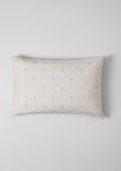 Rowan Print Cotton Poplin Housewife Pillowcase Set | Ecru/Soft Blue