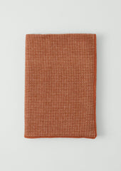 Jacquard Dot Wool Blanket | Rust