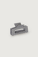CHECKERED PRINT HAIR CLIP
