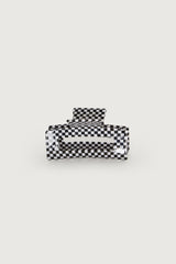 CHECKERED PRINT HAIR CLIP
