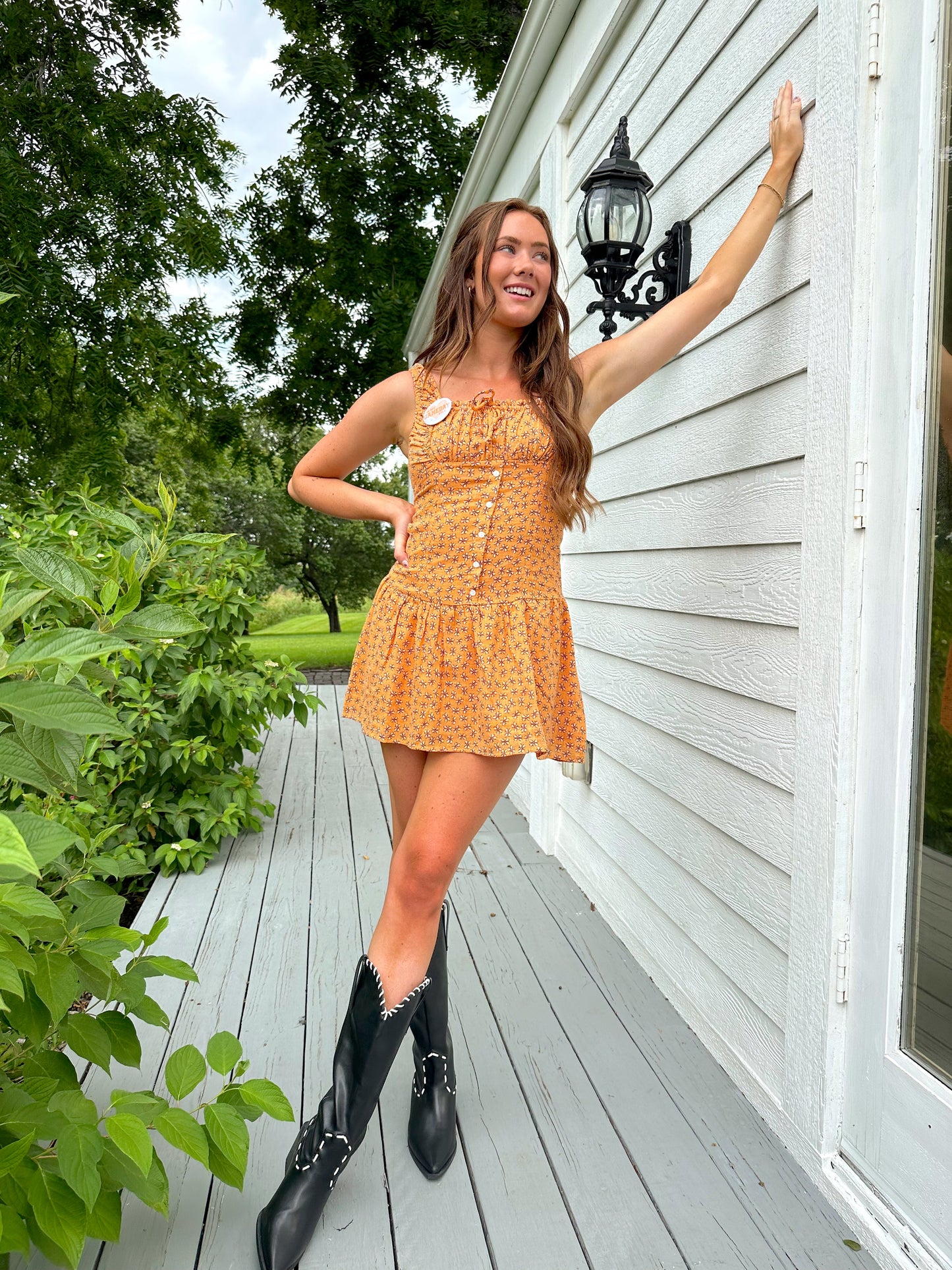 Beaux Fit and Flare Floral Mini Dress