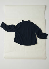 Organic Cotton Linen Easy Sweater | Dark Navy