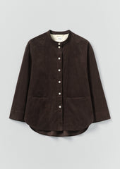 Organic Cotton Cord Shirt | Bitter Chocolate