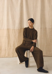 Loopback Jersey Easy Sweater | Dark Olive