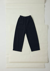 Organic Cord Barrel Leg Trousers | Charcoal