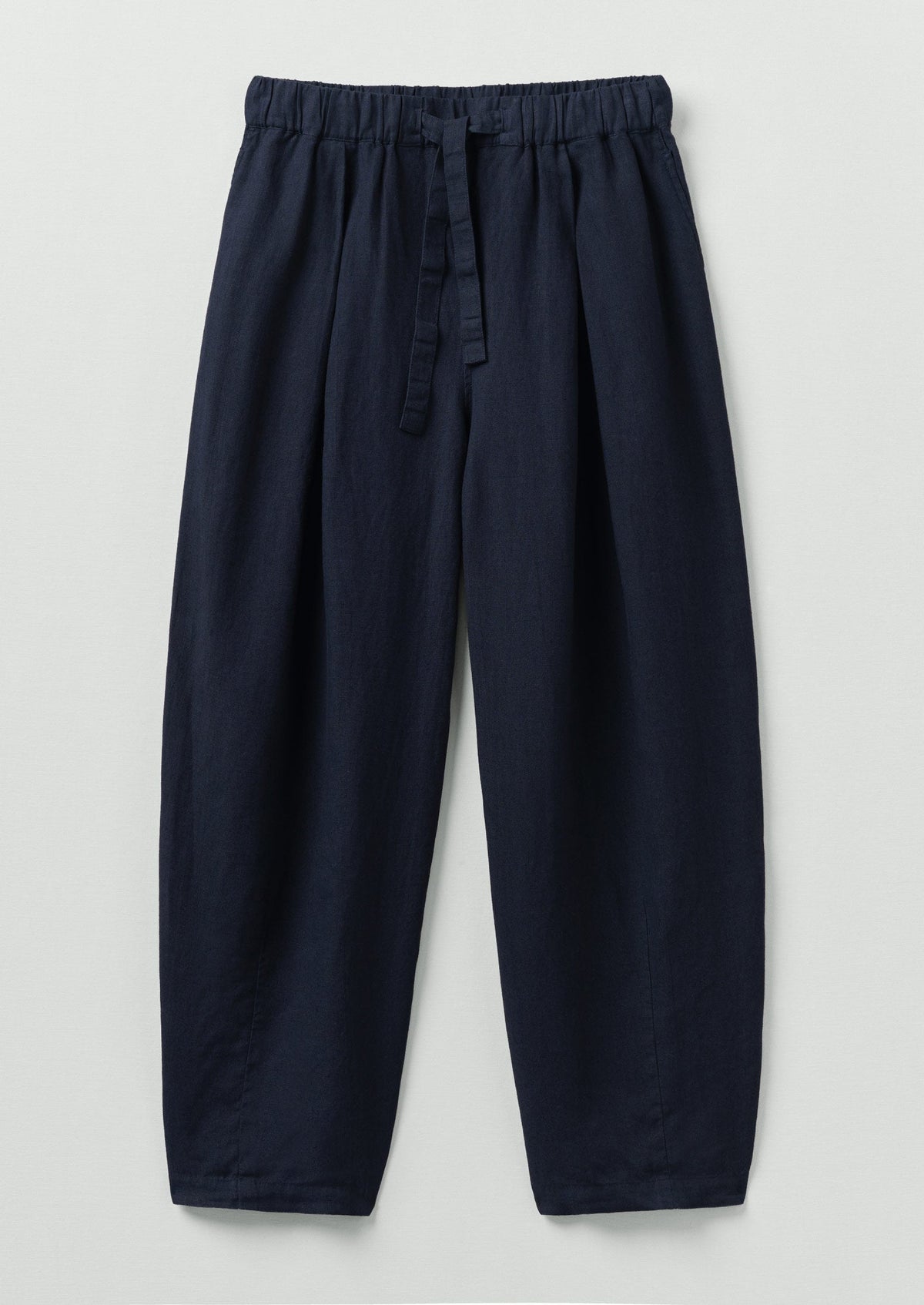 Minako Garment Dyed Linen Trousers | Midnight