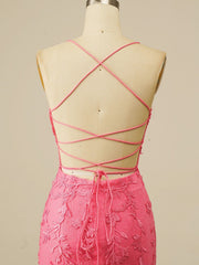 Hot Pink Lace Bodycon Mini Dress