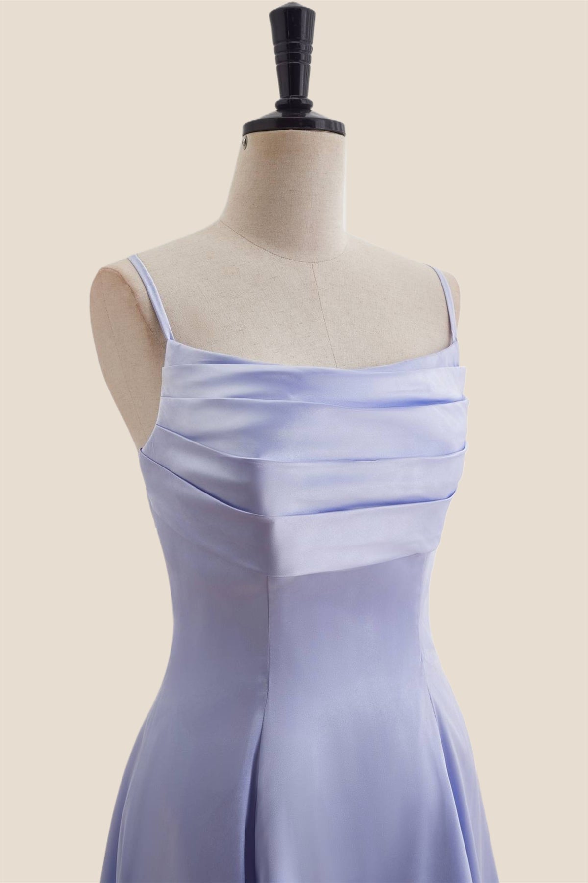 Pink Cowl Neck Short Dress with Back Bow