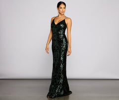 Lila Formal Open Back Sequin Mermaid Dress