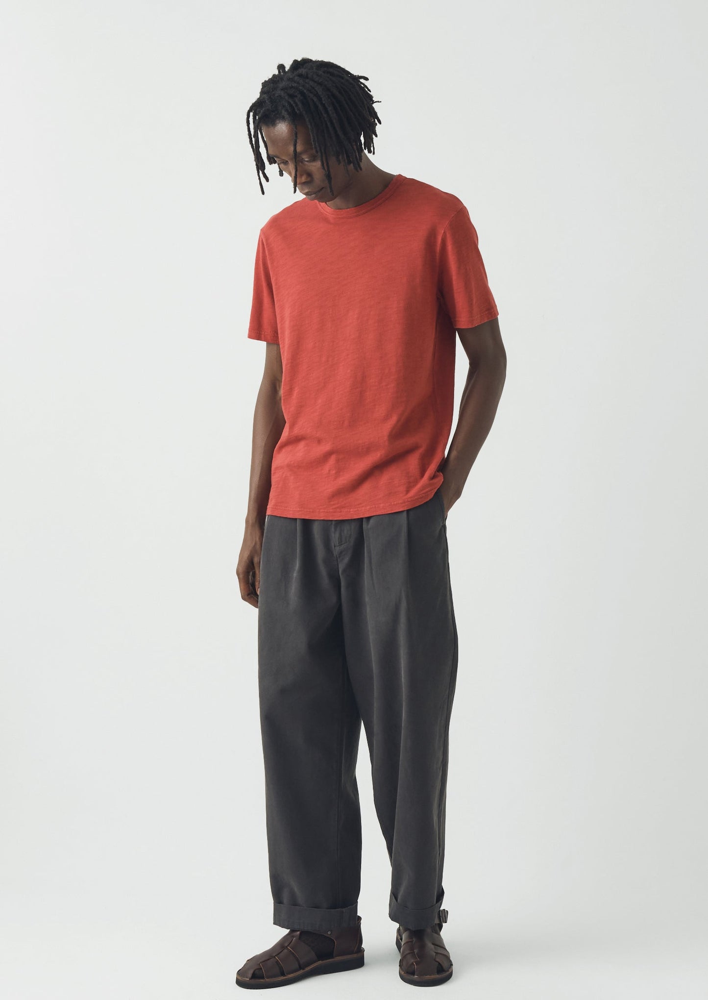 Theo Organic Cotton Short Sleeve Tee | Terracotta