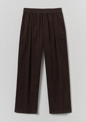 Organic Cord Lounge Trousers | Bitter Chocolate
