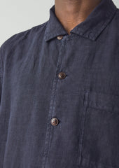 Linen Short Sleeve Shirt | Slate
