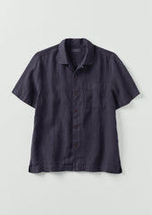 Linen Short Sleeve Shirt | Slate