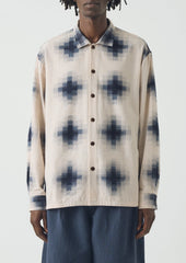 Mosaic Cotton Ikat Shirt | Slate/Putty