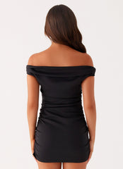Morgan Off Shoulder Mini Dress - Black