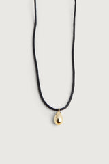 CORD NECKLACE WITH BUBBLE DROP