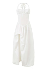 Empire Pink Slit Long Dress
