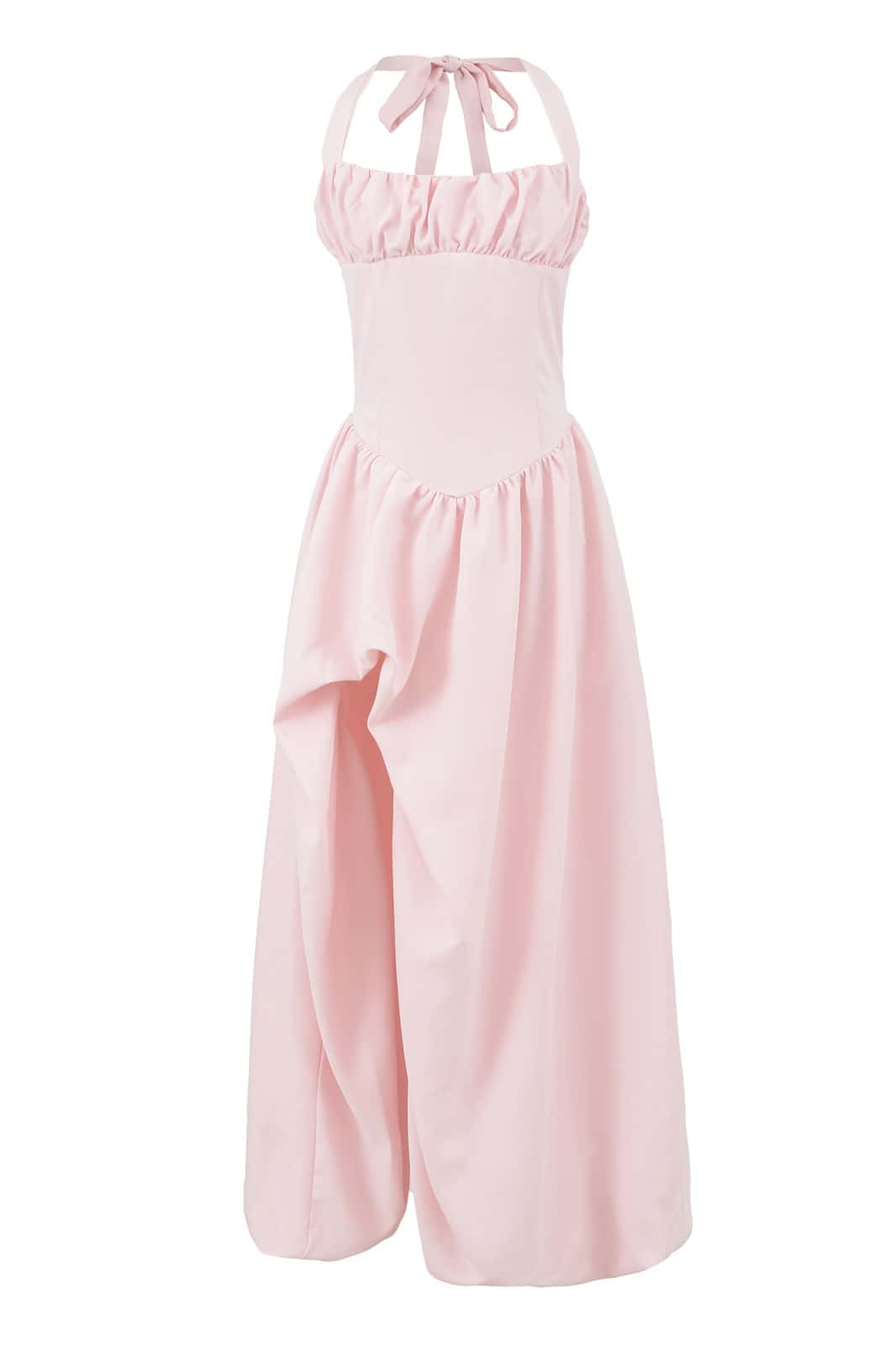 Empire Pink Slit Long Dress