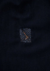Renewed Cotton Wool Herringbone Pull on Trousers Size XS (53) | Dark Navy