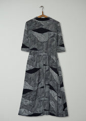 Reworn Wave Print Dress Size 6 Multi (1878) | Multi