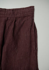 Reworn Sail Stripe Fishermans Trousers Size S (1001) | Bitter Chocolate