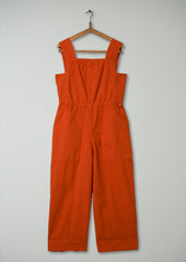 Reworn Cotton Linen Jumpsuit Size 6 (1287) | Spice