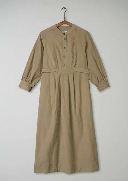 Reworn Bib Front Needlecord Dress Size 6 (1381) | Pebble